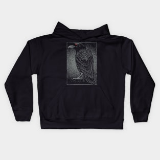 Dark Crow Stare Kids Hoodie